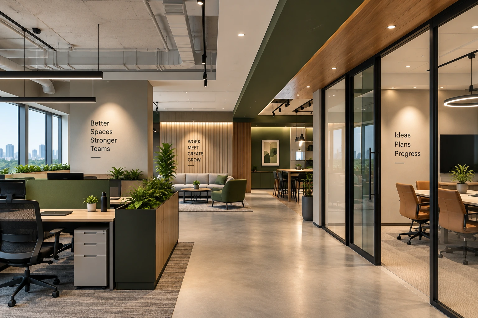Modern office workspace